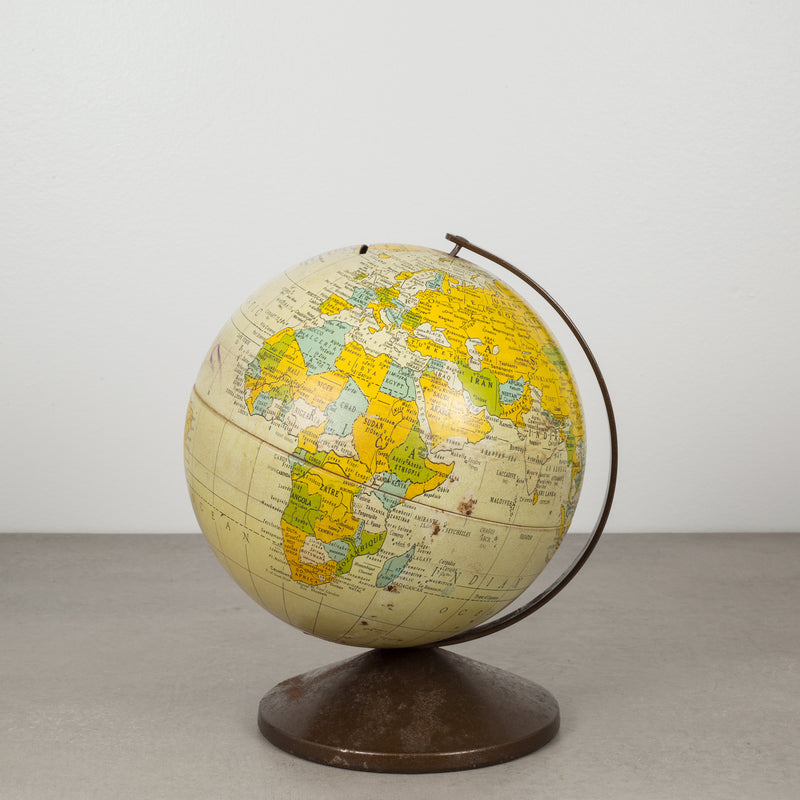 Metal Globe Bank by Replogle Globe Company, Chicago c.1960 – S16 Home