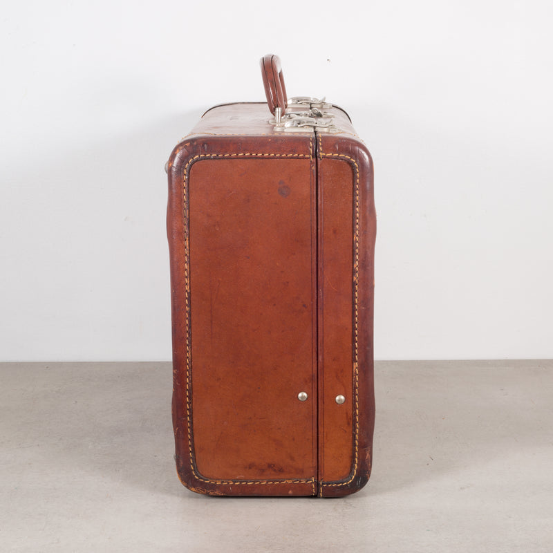 Monogrammed Small Leather Luggage c.1940
