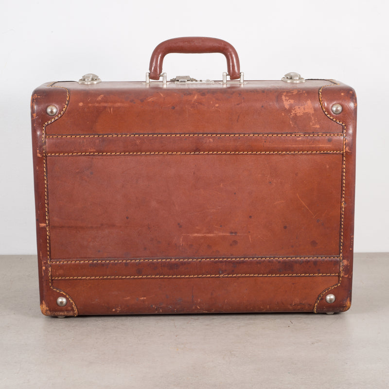 Monogrammed Small Leather Luggage c.1940