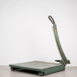 Large Cast Iron and Wood Guillotine Paper Cutter c.1940