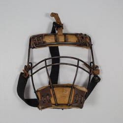 Leather, Steel and Rawhide Spalding Catcher's Mask c.1930