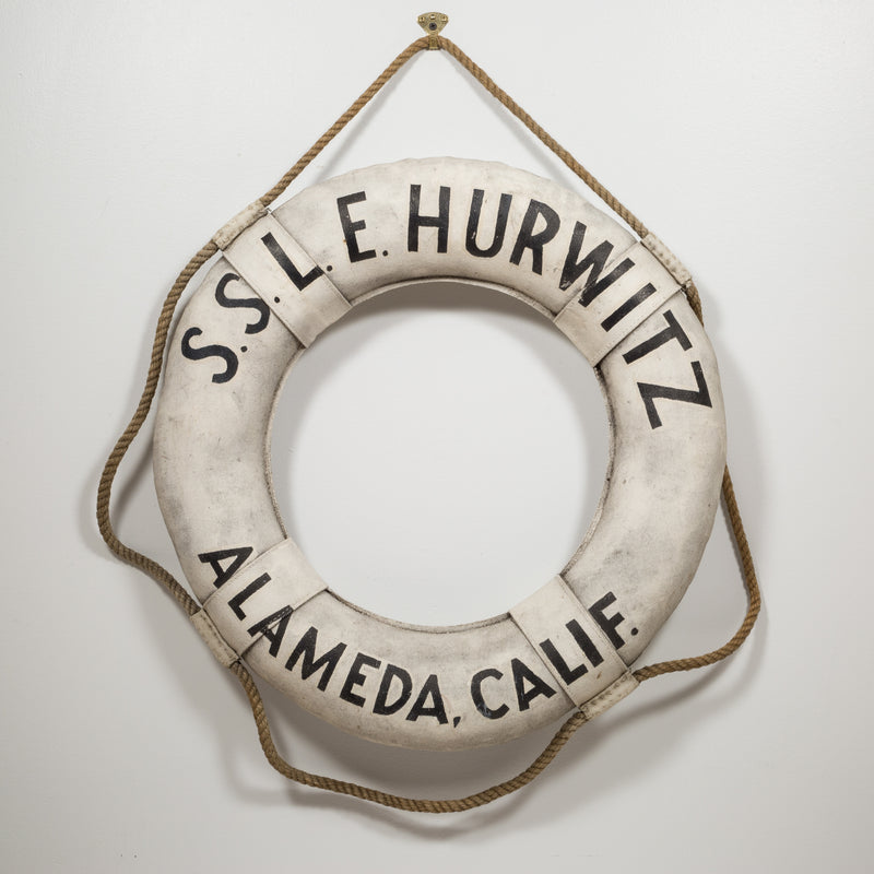 Early 20th c. S.S.L.E Hurwitz Alemeda Calif. Life Perserver c.1940