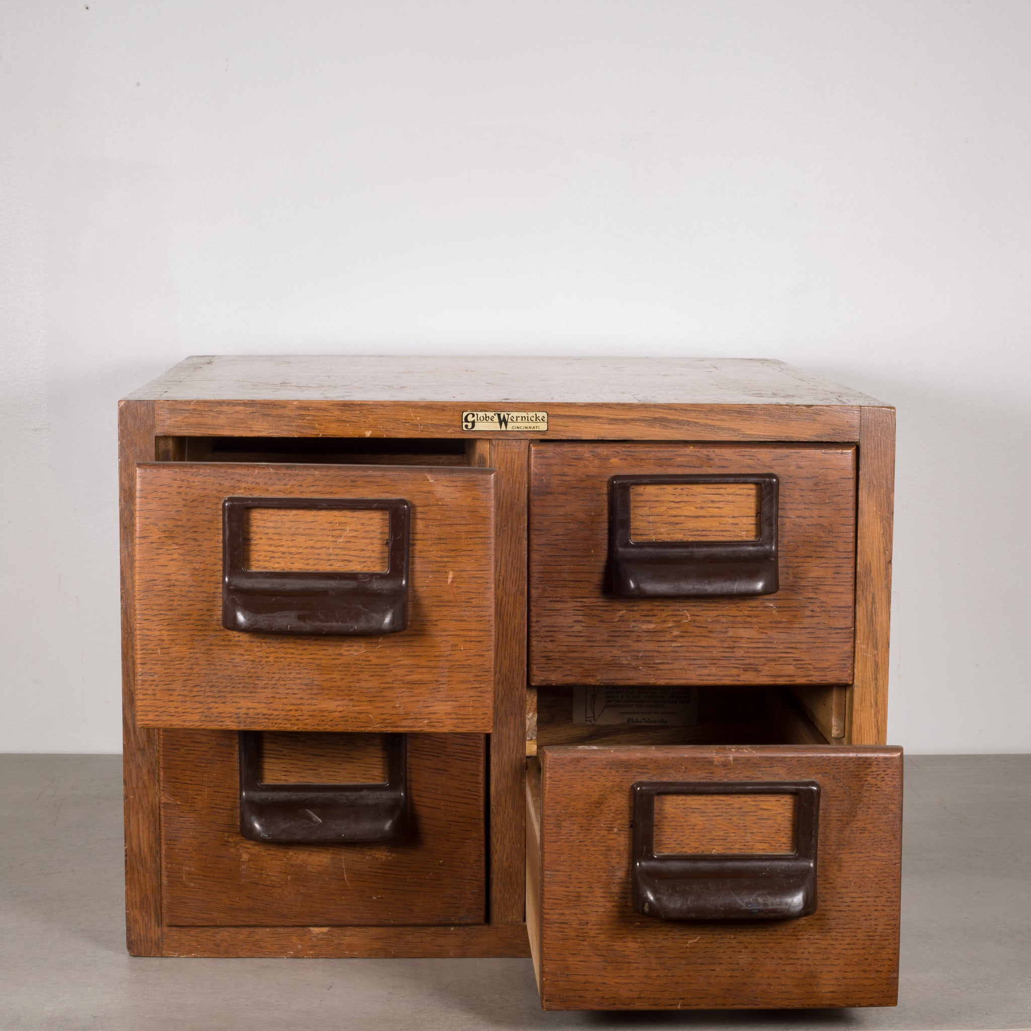 Midcentury Globe Wernicke Card File c.1930 S16 Home