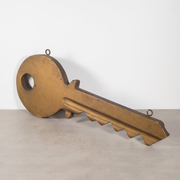 Hand Made Wooden Key Sign c.1950
