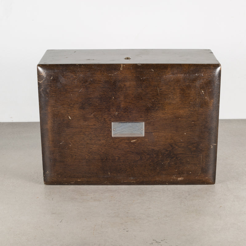 Vintage Walnut Humidor with Silver Nameplate c.1940-1970