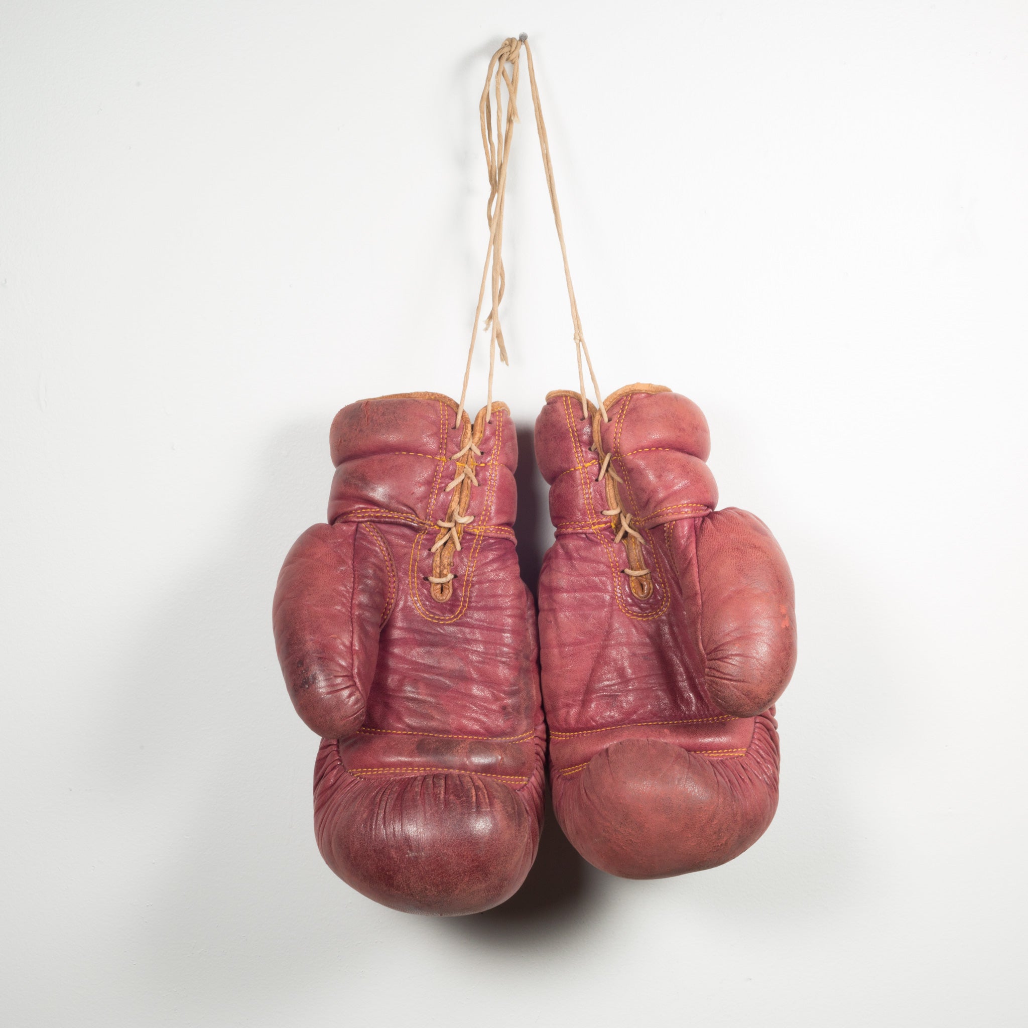 Lot 1006 - A Pair of Vintage Wilson Red Leather Boxing